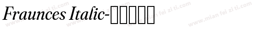 Fraunces Italic字体转换